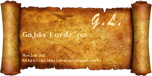 Gajda Loréna névjegykártya